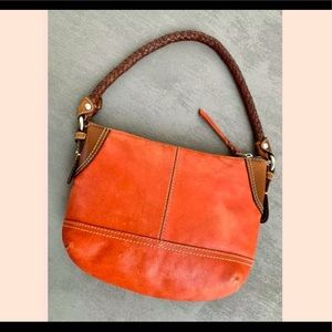 FOSSIL Leather outline stitched Shoulder Bag